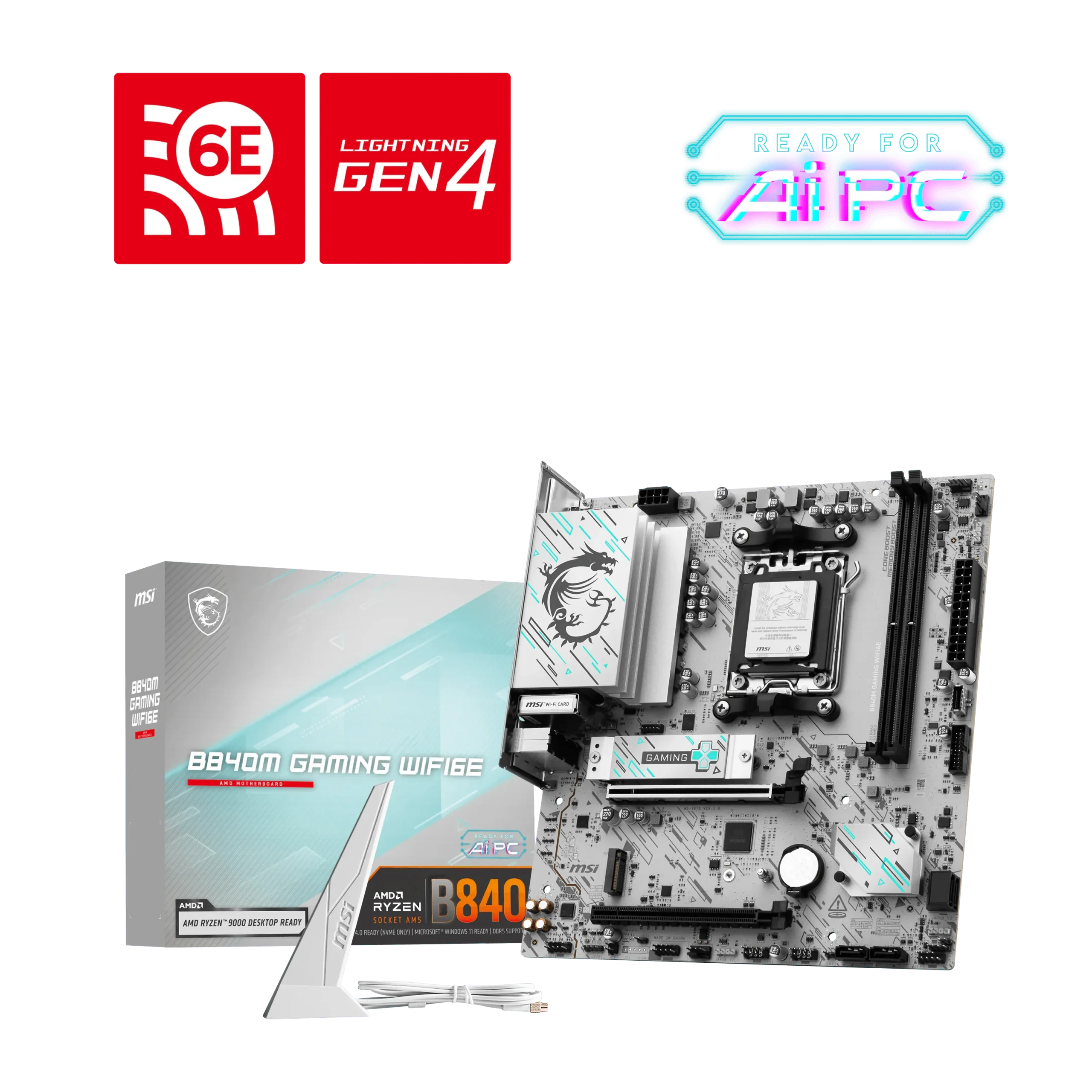 MOTHER GIGABYTE B840M GAMING WIFI6E DDR5 AM5