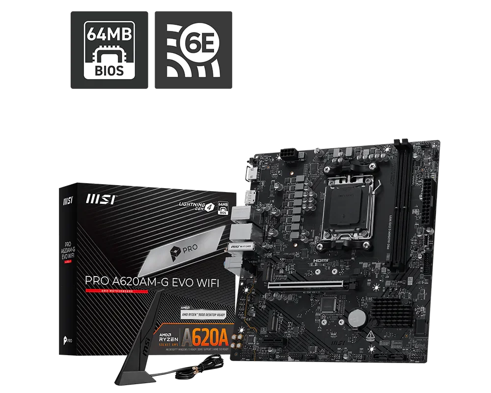 Mother MSI PRO A620AM-G EVO WIFI DDR5 AM5