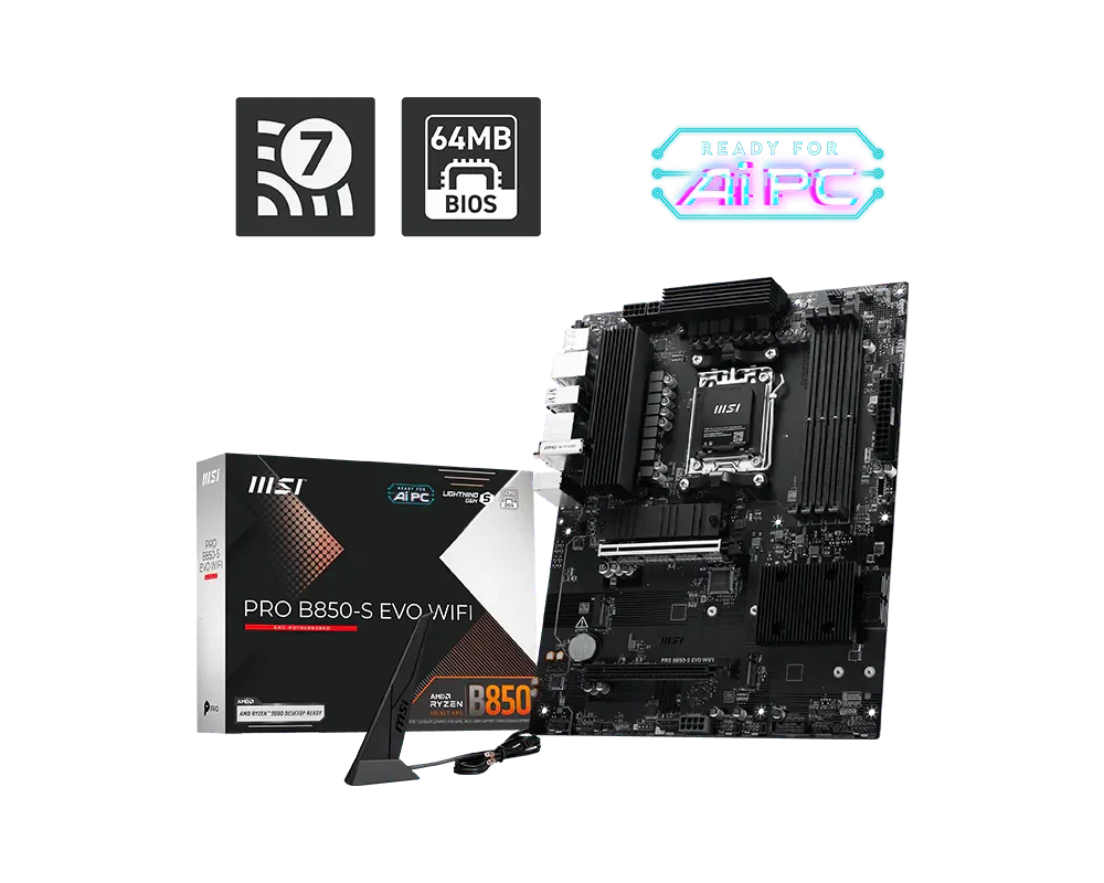 MOTHER MSI PRO B850-S EVO WIFI DDR5 AM5