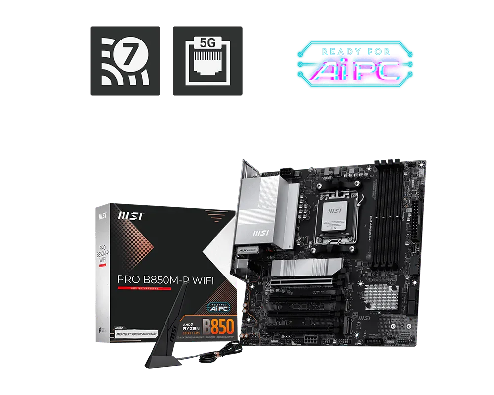 Mother MSI PRO B850M-P WIFI DDR5 AM5