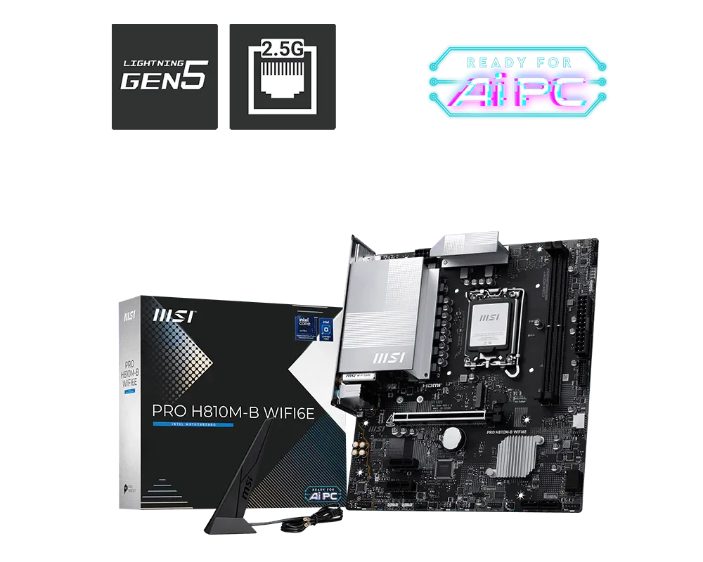 MOTHER MSI PRO H810M-B WIFI6E DDR5 1851