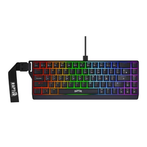 Teclado Gamer Magnético Raptor Fireclaw M68 RGB Switch Red Outemu