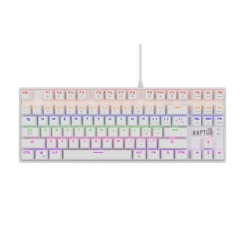 Teclado Gamer Mecánico Raptor Fireclaw M87 Retroiluminado Switch Red Outemu White