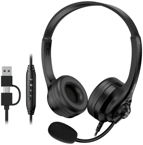 Auriculares Genius HS 235U USB A + C Black - imagen 2
