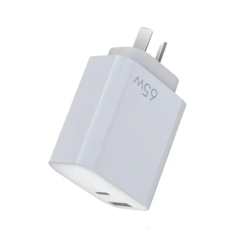 Cargador Kelyx 65W Carga Rápida USB A USB Tipo C Blanco