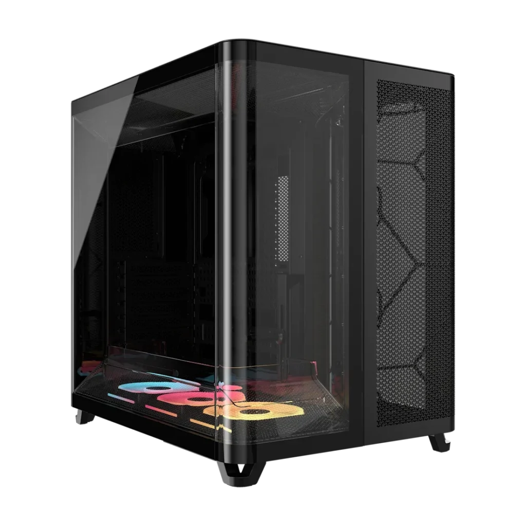 Gabinete Corsair AIR 5400 LX LINK Mid-Tower TG Black 3 Fan ARGB