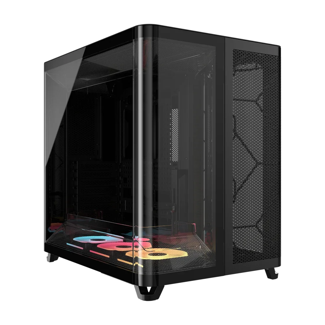 GABINETE CORSAIR AIR 5400 LX LINK MID-TOWER TG BLACK 3 FAN ARGB