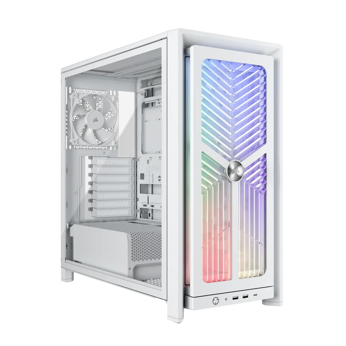 GABINETE CORSAIR FRAME 4000X RS MID-TOWER TG 4 FAN RS120 WHITE