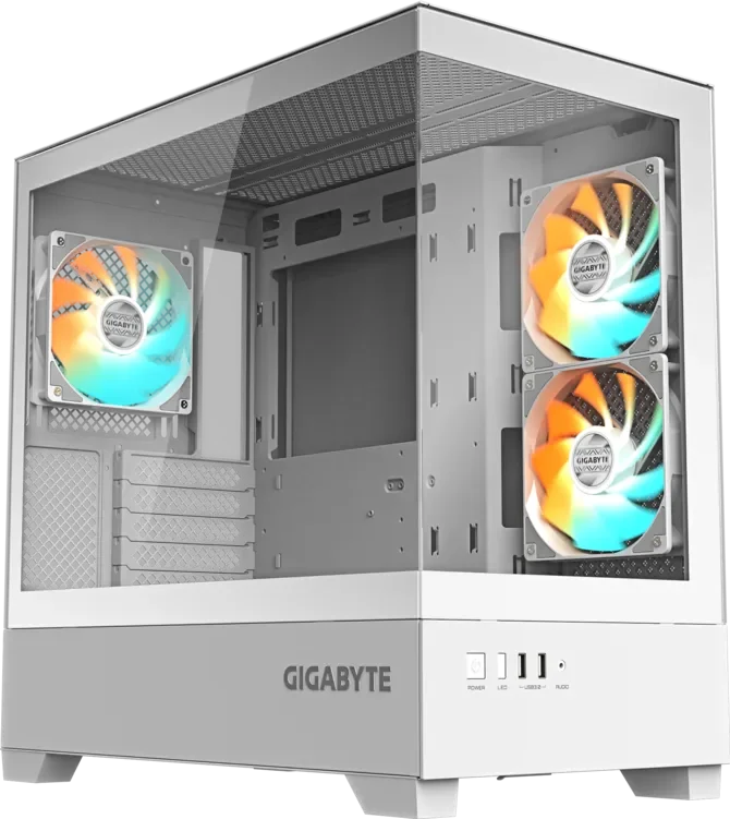 Gabinete Gigabyte C201 Panoramic Ice 3 Fan ARGB White