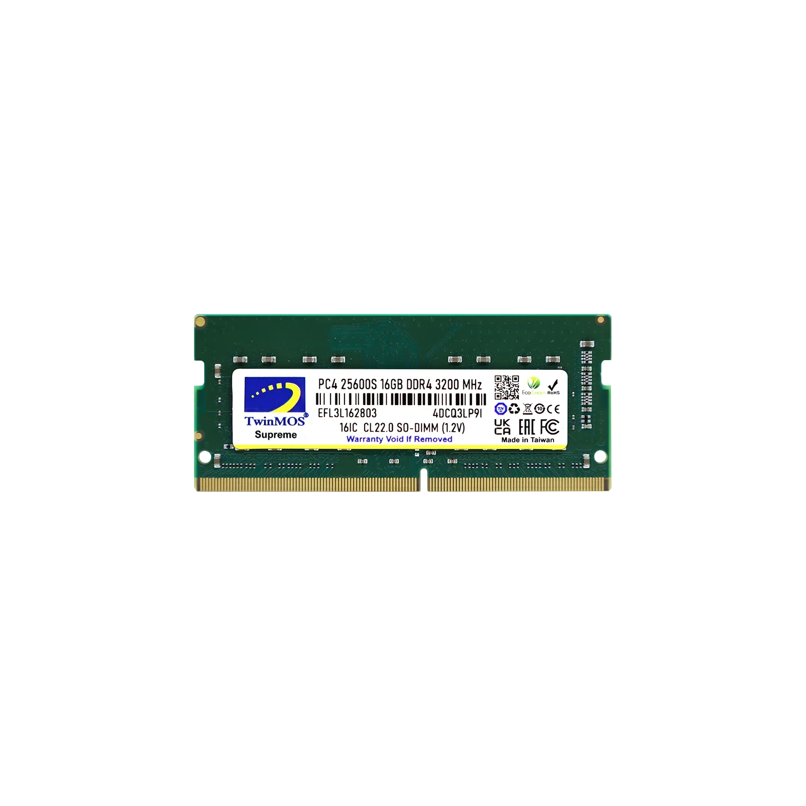 MEMORIA SODIMM TWINMOS DDR4 16GB 3200MHZ