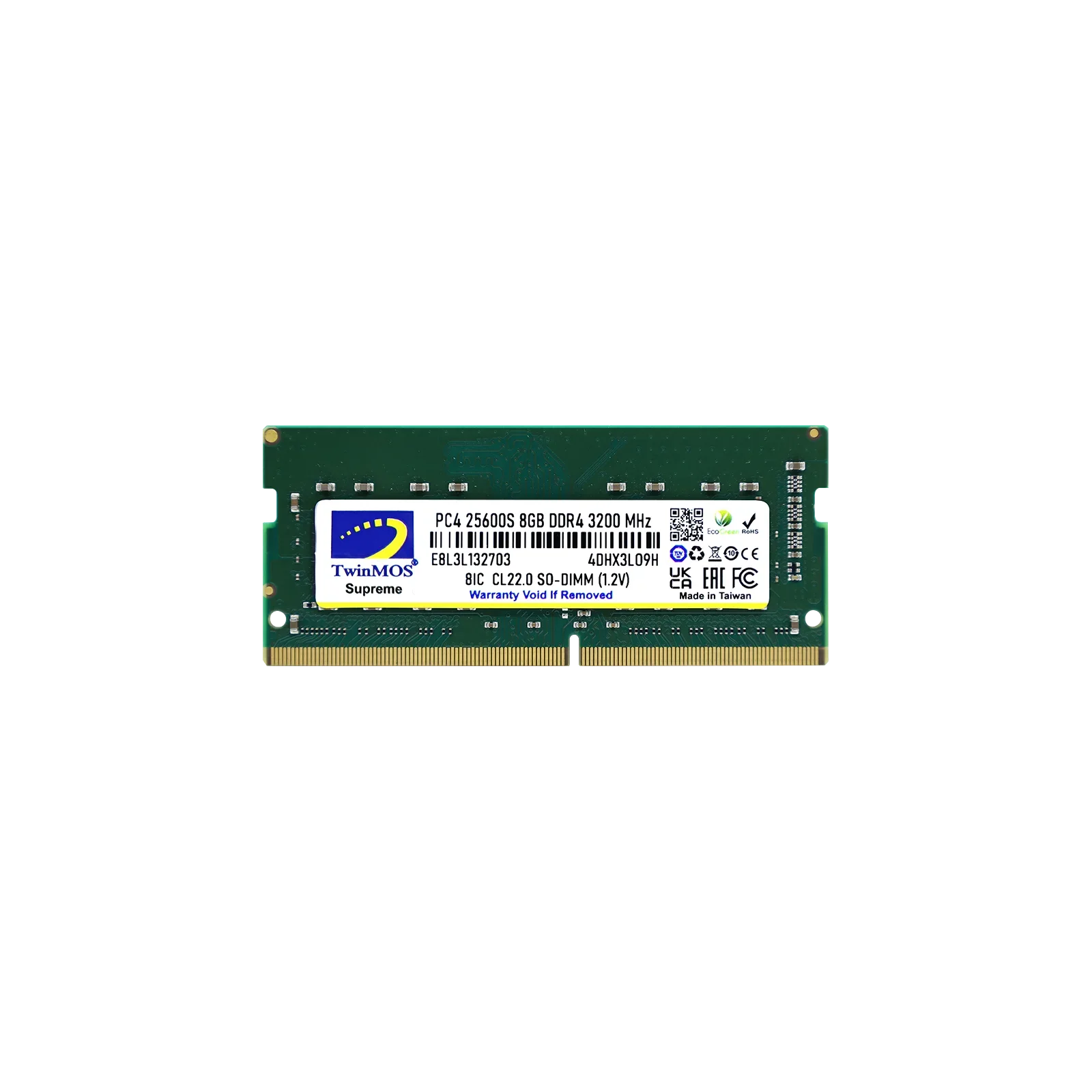 MEMORIA SODIMM TWINMOS DDR4 8GB 3200MHZ