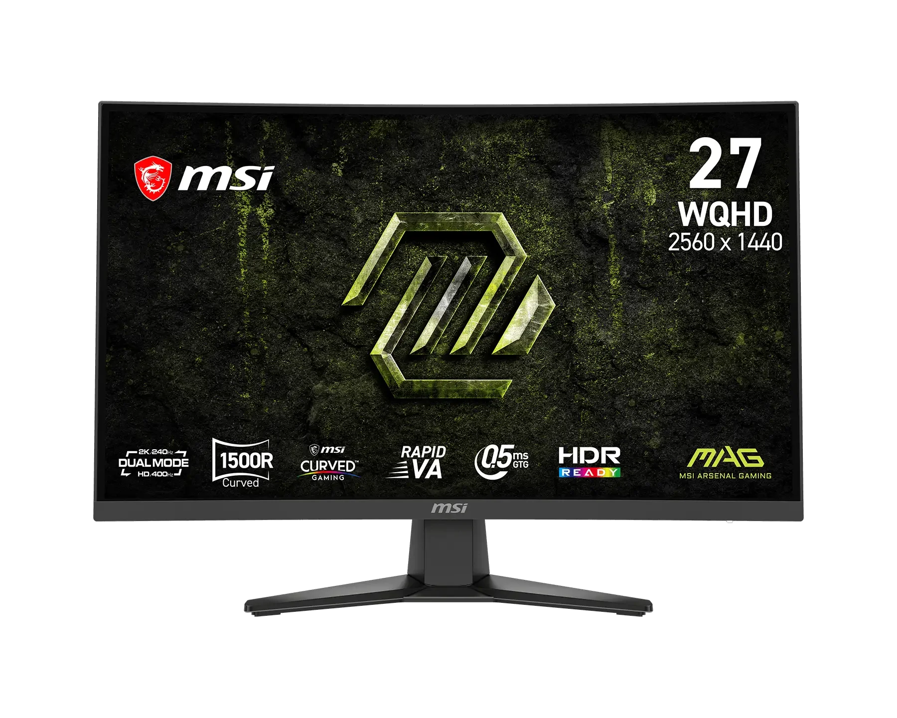 MONITOR GAMER MSI 27 WQHD 240HZ 0.5MS VA CURVO MAG 275CQDF X24