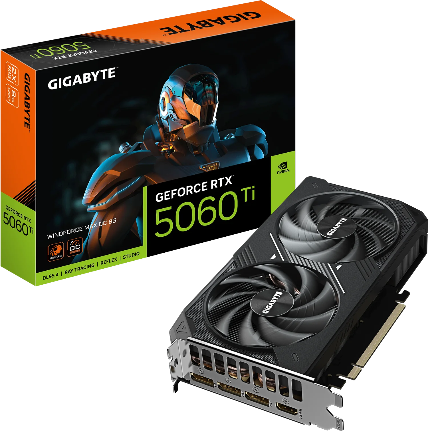 PLACA DE VIDEO GIGABYTE GEFORCE RTX 5060 TI 8GB GDDR7 WINDFORCE MAX OC