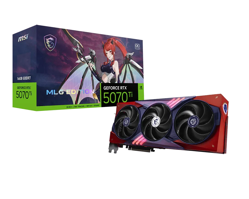 PLACA DE VIDEO MSI GEFORCE RTX 5070 TI 16GB GDDR7 MLG EDITION OC