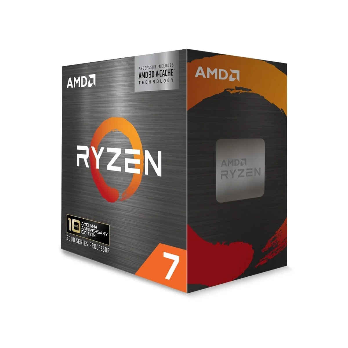 PROCESADOR AMD RYZEN 7 5800X3D 4.5GHZ TURBO AM4 S/COOLER 10TH ANNIVERSARY EDITION