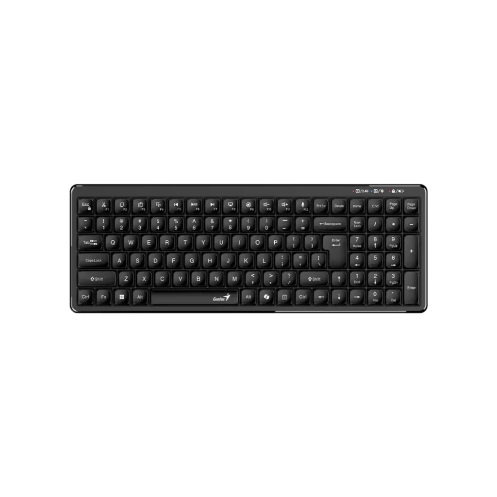 Teclado Genius LuxeMate Q7100 AI SP Black Bluetooth + 2.4GHz