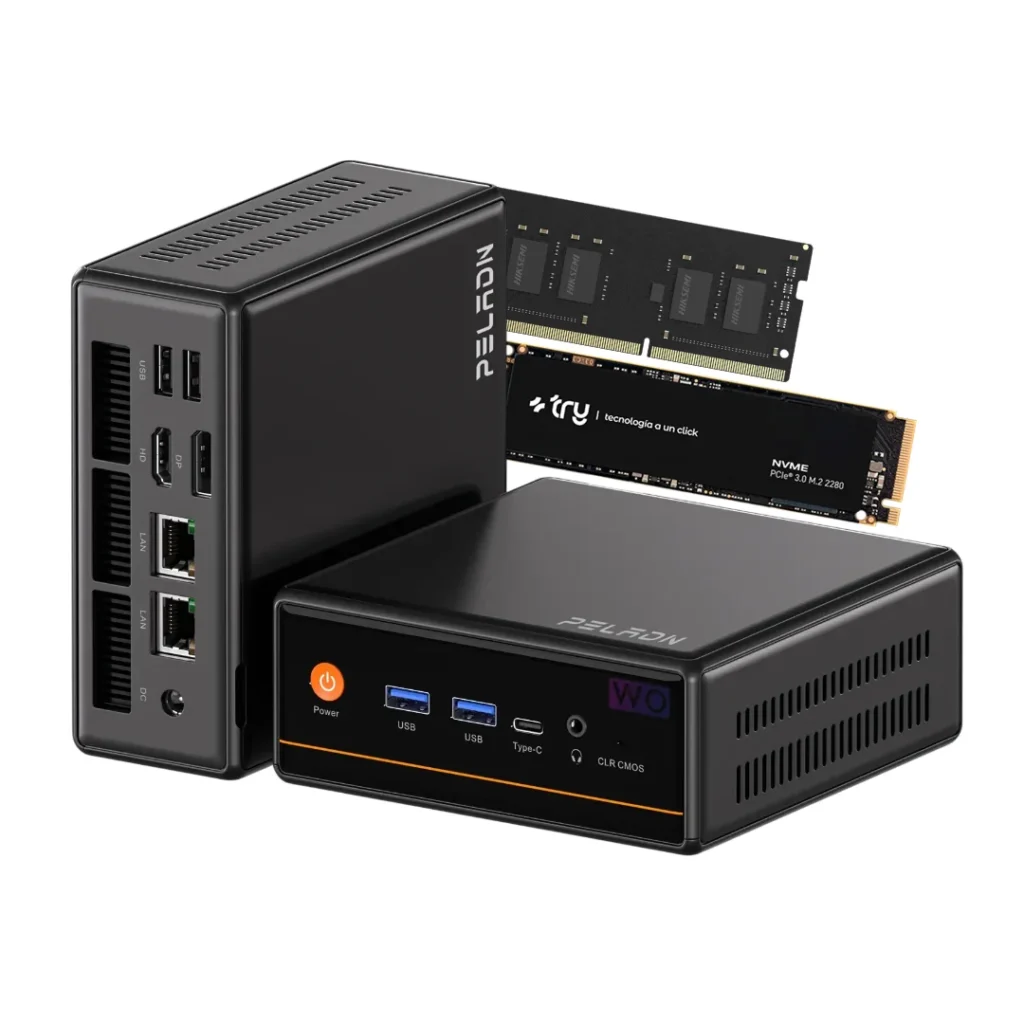 Mini PC Peladn WO4 AMD Ryzen 5 7640HS 16GB 5600MHz 512GB NVMe - Sin armar